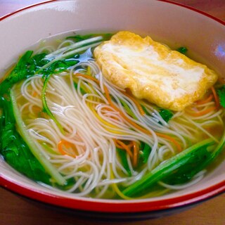 湯切りなし！柚子胡椒香る水菜にゅうめん♪